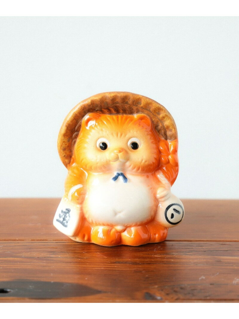 BEAMS JAPAN 【別注】信楽焼 たぬき 貯金箱 ビームス ジャパン ファッション雑貨 その他のファッション雑貨 オレンジ ネイビー【送料無料】のサムネイル
