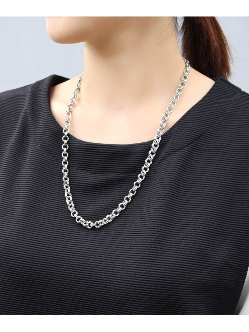 ieLS 「ieLS」ステンレス コンビネーションチェーンネックレス クークロワッサン アクセサリー・腕時計..