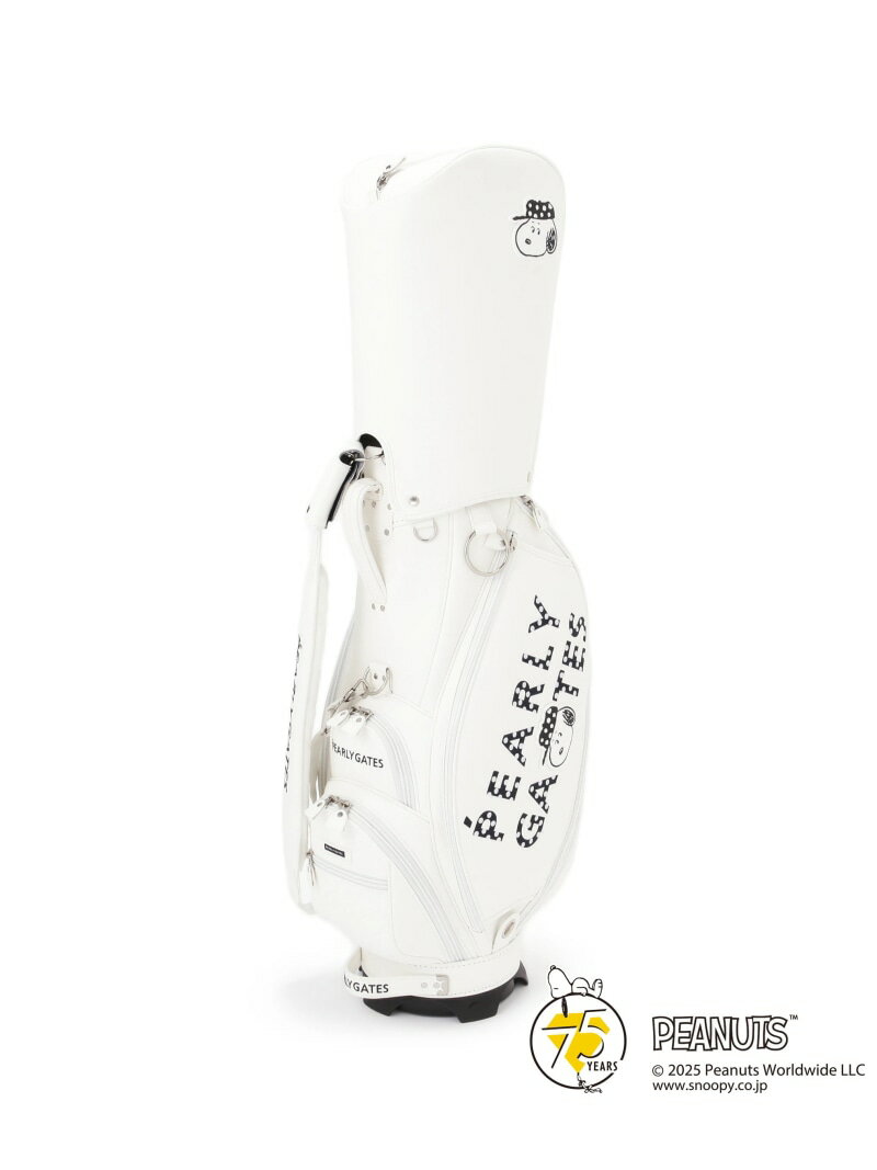 PEARLY GATES 合皮キャディバッグ ＜一部店舗&公式オンラインオリジナルカラー＞ (46インチ対応) (UNISEX) パーリーゲイツ スポーツ・アウトドア用品 ゴルフグッズ ホワイト【送料無料】