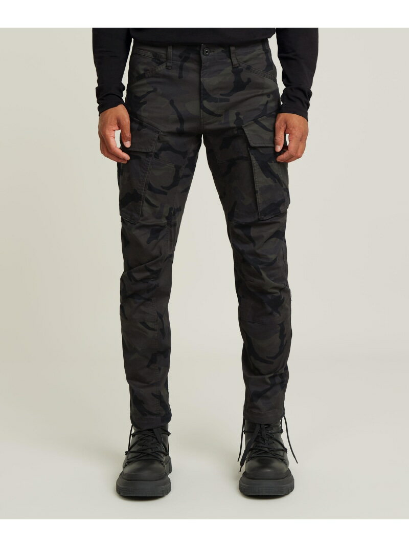 【SALE／40%OFF】G-Star RAW 【公式ショップ】ROVIC 3D TAPERED PANTS/立体裁断カモ柄テーパードカーゴパンツ ジースターロゥ パンツ カーゴパンツ ブラック【RBA_E】【送料無料】
