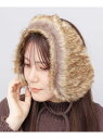 A.M.S. ボンネット レディース ミックスファー 2WAY ファー ヘッドバンド 付け襟 エー.エム.エス. ファッション雑貨 イヤーマフ ブラウン