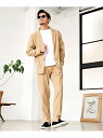 CavariA CavariA リネンジャケット+イージーパンツ シルバーバレット スーツ・フォーマル セットアップスーツ ブラック ベージュ ネイビー カーキ...
