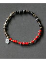 MR.OLIVE Triple part Beads -Red-(ビーズ ブレスレット) ミスターオリーブ アクセサリー・腕時計 ブレスレット・バングル レッド...