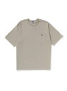 A BATHING APE APE HEAD ONE POINT RELAXED FIT POCKET TEE M ア ベイシング エイプ トップス カットソー・Tシャツ ベージュ ブラック ..