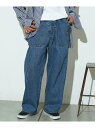 CIAOPANIC TYPY ウォッシュドベイカーデニムパンツ/セットアップアイテムあり チャオパニックティピー パンツ ジーンズ・デニムパンツ ブラック ベージュ ブルー【先行予約】*【送料無料】