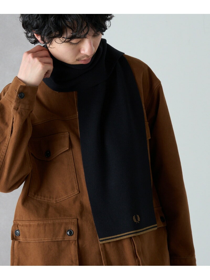 FRED PERRY FRED PERRY/TWIN TIPPED MERINO WOOL SCARF C9152 カセットチャート ファッション雑貨 マフ..
