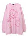 【SALE/30%OFF】Candy Stripper BROKEN BEAR KNIT キャンディストリッパー トップス ニット ピンク【RBA_E】【送料無料】