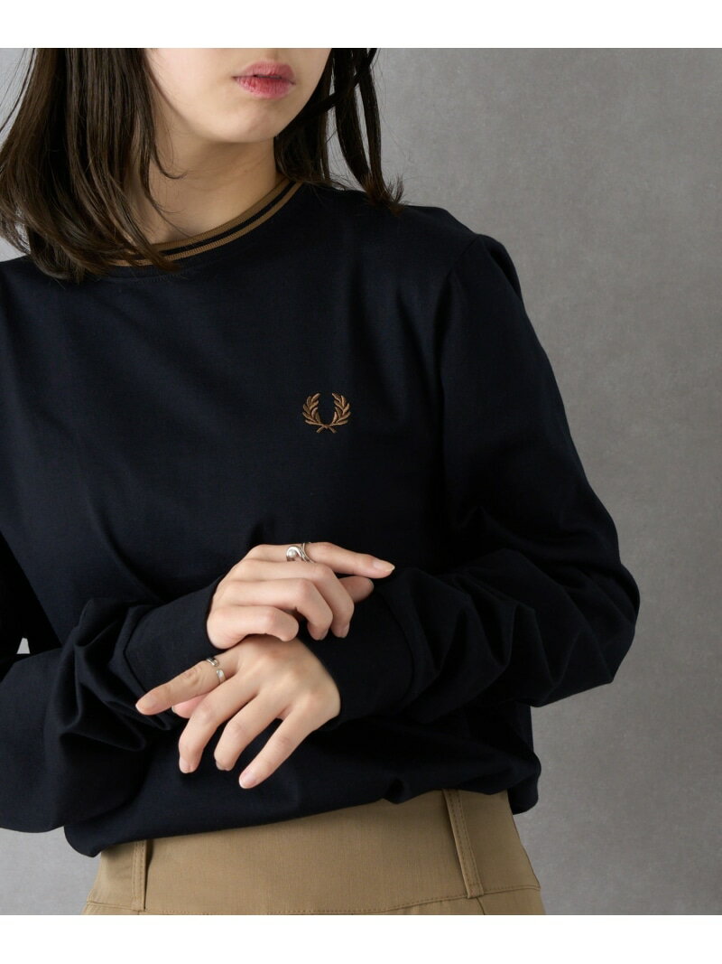 FRED PERRY FRED PERRY/ワンポイント刺繍 ロングスリーブTシャツ ロンT M9602 カセットチャート トップス カットソー・Tシャツ ブラック ネイビー ホワイト【送料無料】のサムネイル