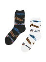 AVIREX 《直営店限定》50th PATTERN SOX アヴィレックス 靴下・レッグウェア 靴下 ブラック