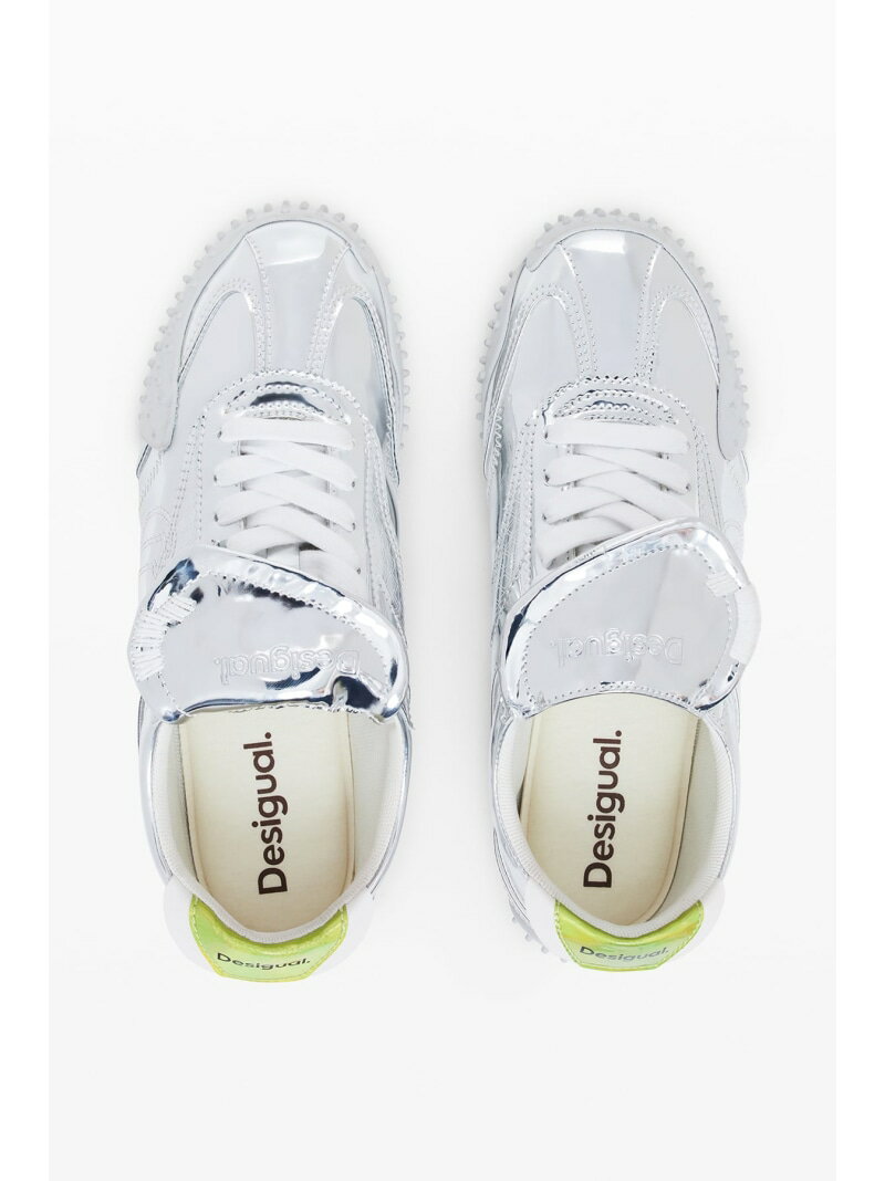 Desigual ヴィンテージ風ローカット メタリックシルバースニーカー デシグアル シューズ・靴 スニーカー シルバー【送料無料】