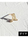 JUPITER 【片耳】イニシャルダイヤモンドピアス ジュエルアディクト アクセサリー・腕時計 ピアス ベージュ ブラウン レッド シルバー【先行予約】*【送料...