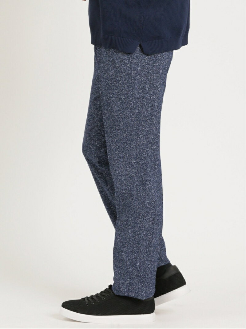 【SALE／35%OFF】m.f.editorial デニム調ヘリンボン ノータックパンツ(セットアップ可能) タカキュー パンツ その他のパンツ ブルー【RBA_E】【送料無料】