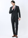 TAKA-Q ストレッチウォッシャブル レギュラーフィット 2ボタン2ピーススーツ シャドーストライプ黒 【25SS】 メンズ セットアップ ジャケット ビジネ...