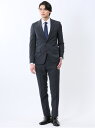 TAKA-Q ストレッチウォッシャブル スリムフィット 2ボタン2ピーススーツ ストライプ紺 【25SS】 メンズ セットアップ ジャケット ビジネス カジュア...
