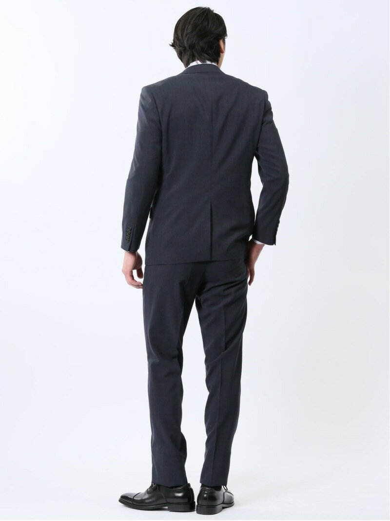 【SALE／20%OFF】TAKA-Q ストレッチウォッシャブル レギュラーフィット 2ボタン2ピーススーツ チェック紺 【25SS】 メンズ セットアップ ジャケット ビジネス カジュアル 通勤 仕事 タカキュー スーツ・フォーマル セットアップスーツ ネイビー【RBA_E】【送料無料】
