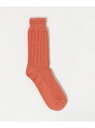UNITED ARROWS <ROTOTO>ワッフル クルーソックス ユナイテッドアローズ 靴下・レッグウェア 靴下 オレンジ グリーン