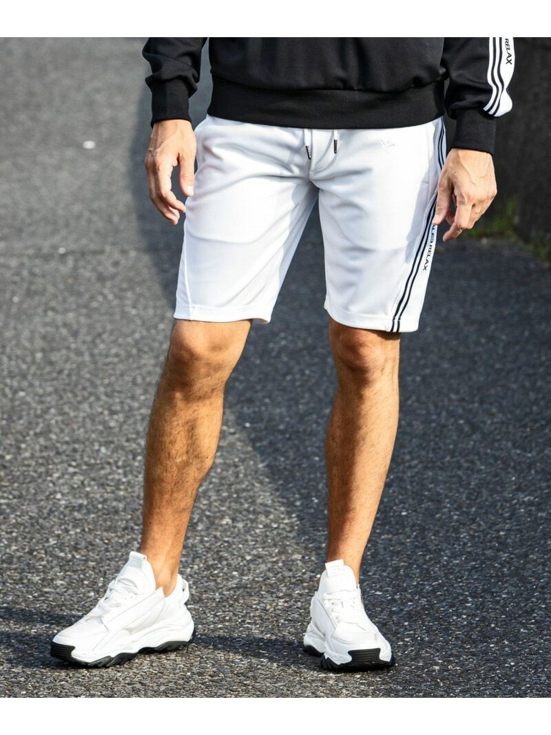 【SALE／30%OFF】1PIU1UGUALE3 RELAX 1PIU1UGUALE3 RELAX ジャージーラインショーツ シフォン パンツ その他のパンツ ブラック ホワイト【RBA_E】【送料無料】