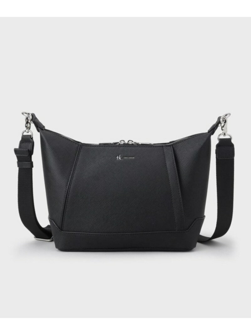 tk.TAKEO KIKUCHI レクタングルショルダーバッグ ティーケータケオキクチ バッグ ショルダーバッグ ブラック【送料無料】