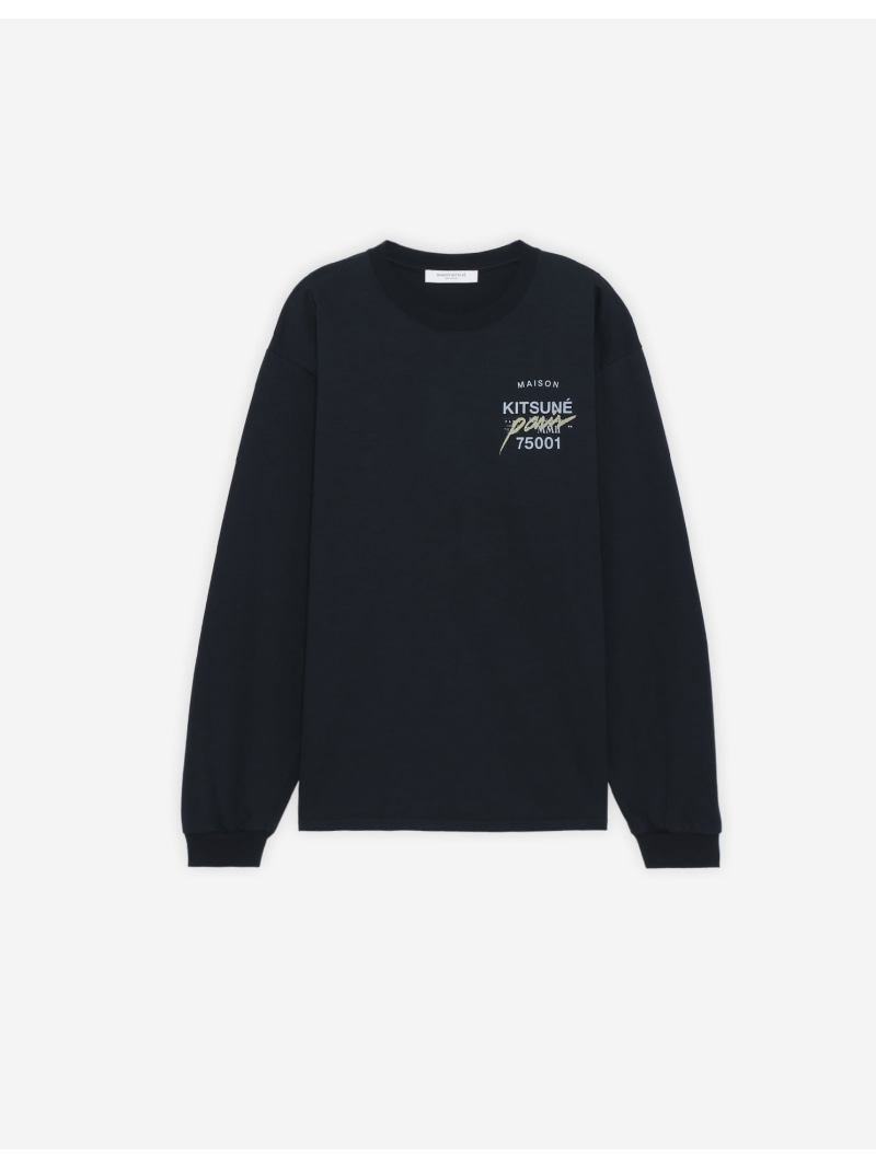 Maison Kitsune (M)NEW MMII LS TEE メゾン キツネ トップス カットソー・Tシャツ ホワイト ブラック【送料無料】
