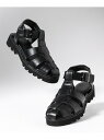 【SALE/30%OFF】RAGEBLUE シンセティックレザー/グルカサンダル/ダブルベルトサンダル レイジブルー シューズ・靴 サンダル ブラック【RBA_...