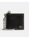 COACH ダブル ビルフォールド ウォレット・チェーン・ラブド レザー コーチ 財布・ポーチ・ケース 財布 ブラック【送料無料】