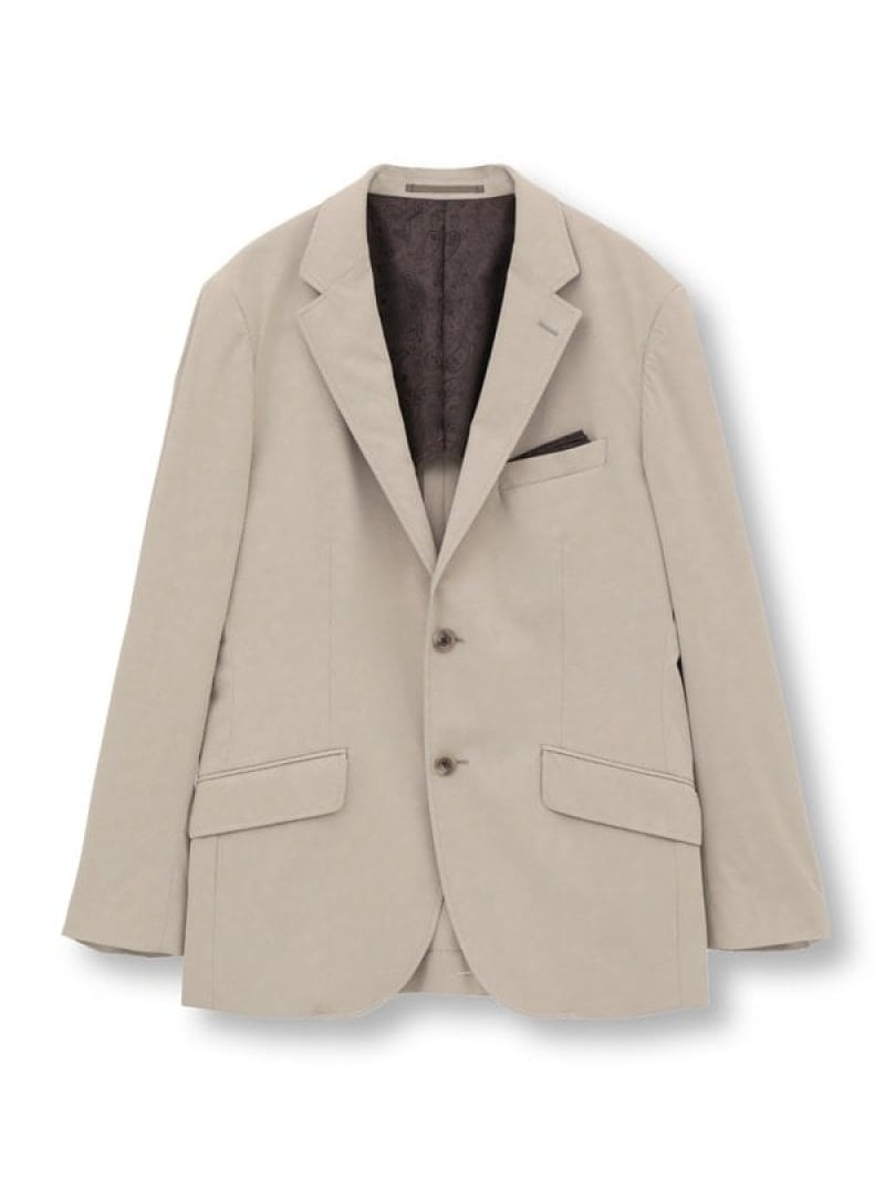 MEN'S BIGI フェイクレザー テーラードジャケット メンズ ビギ ジャケット・アウター テーラードジャケット・ブレザー ブラック ベージュ ブラウン【送料無料】