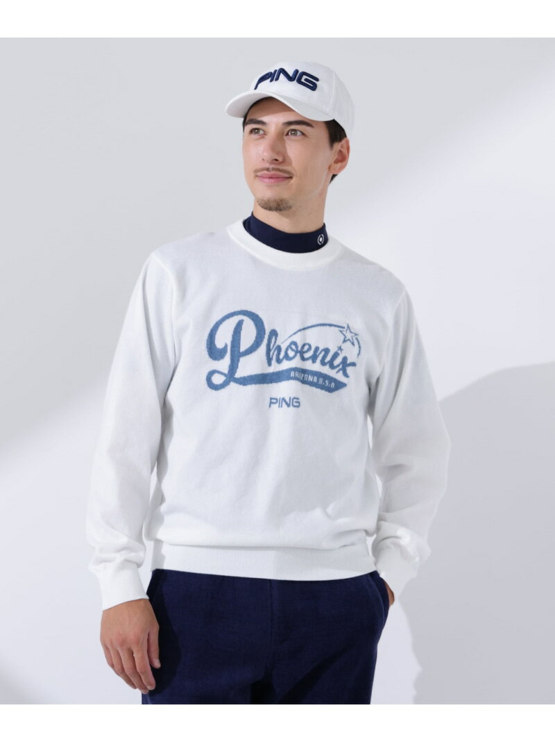 PING APPAREL デニムライクジャガードニット/カノコ レイヤードツインニット ＜NATIVE＞ (MENS) ピン ..