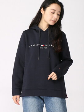 TOMMY HILFIGER (W)TOMMY HILFIGER(トミーヒルフィガー) ロゴパーカー トミーヒルフィガー カットソー パーカー ブラック ネイビー グレー ピンク パープル ホワイト イエロー【送料無料】