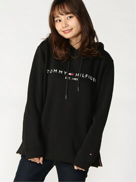 TOMMY HILFIGER (W)TOMMY HILFIGER(トミーヒルフィガー) ロゴパーカー トミーヒルフィガー カットソー パーカー ブラック ネイビー グレー ピンク パープル ホワイト イエロー【送料無料】