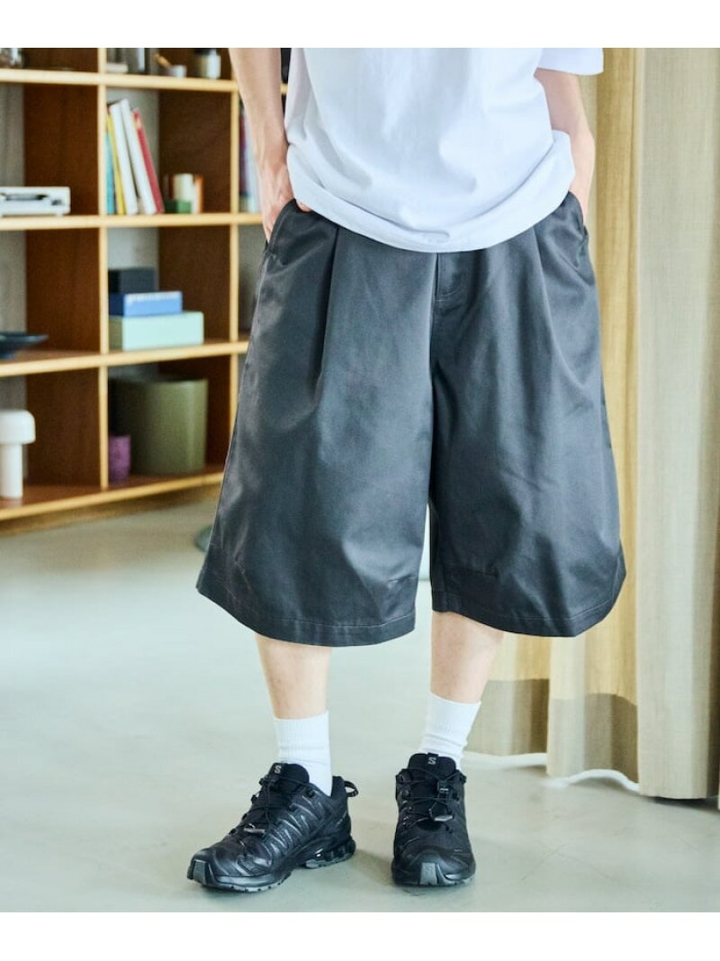 FREAK'S STORE ルーズフィット ツイル タック ワイドショーツ 【限定展開】 25SS 