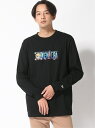 NEW ERA NEWERA/(M)NE L/S Cotton Tee ONE PIECE ゴースローキャラバン カットソー Tシャツ ブラック ホワイト【送料無料】