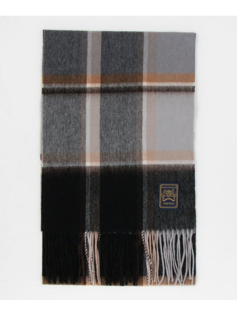 COMME CA ISM ファインウール チェック柄 マフラー コムサイズム ファッション雑貨 マフラー・ストール..