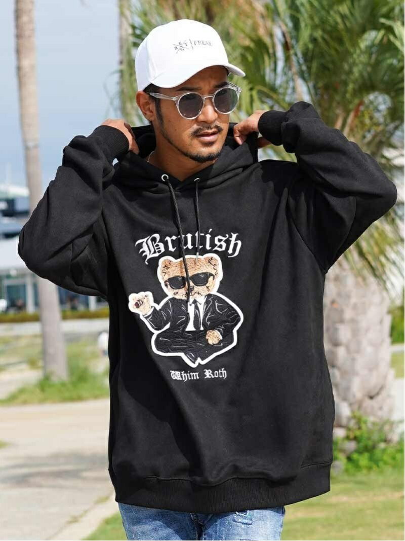 Retro Engine Retro Engine/(M)Brutish Bear Mafia Hoodie A_XWO[ gbvX p[J[Et[fB[ ubN O[ zCgyz