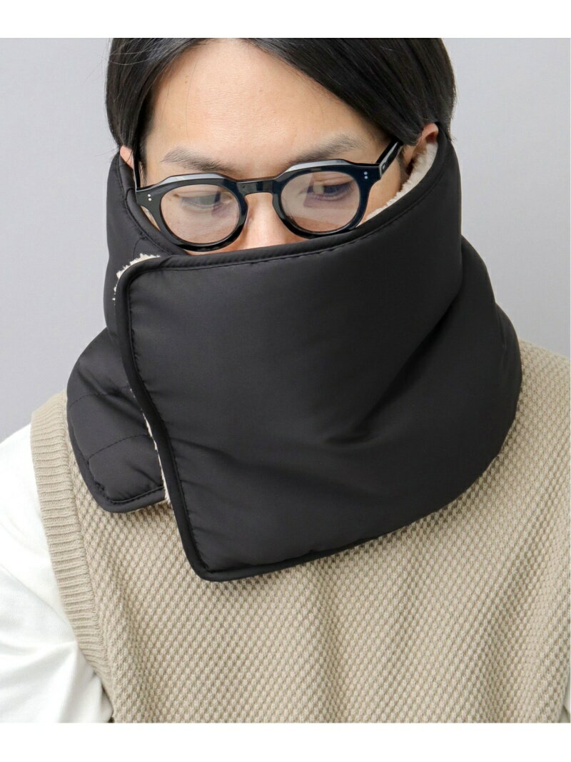 A.M.S. 撥水 ポリエステル 裏ボア 中綿フラットネックウォーマー エー.エム.エス. ファッション雑貨 マフラー・ストール・ネックウォーマー ブラック カーキグリーン グレー