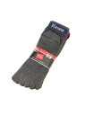 Hanes HANES/(M)5本指 ショート ライン ソックス 3足組 ジーンズメイト 靴下・レッグウェア 靴下 ブラック グレー