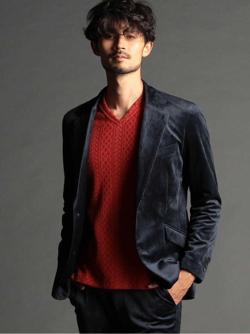 【SALE／30%OFF】NICOLE CLUB FOR MEN ハイブリッドベルベット ジャケット ニコル ジャケット・アウター その他のジャケット・アウター ブラック ネイビー【RBA_E】【送料無料】