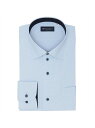 【SALE/30%OFF】BRICK HOUSE by Tokyo Shirts 【透け防止】 ワイド 長袖 形態安定 ワイシャツ BM01I707AB16W1S-18 トーキョーシャツ スーツ・フォーマル Yシャツ・カッターシャツ ブルー【RBA_E】|詳細画像