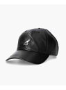 KANGOL KANGOL SMU FAUX LEATHER BASEBALL オーバーライド 帽子 キャップ ブラック【送料無料】