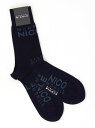 MONSIEUR NICOLE ロゴ ソックス ニコル 靴下・レッグウェア その他の靴下・レッグウェア ネイビー ホワイト グレー ブラック