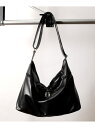 【SALE/20%OFF】DEVICE ジップデザイン ルーズ マンメイド レザー ショルダーバッグ メンズ レディース デバイス バッグ ショルダーバッグ ブラック【RBA_E】
