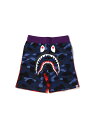 A BATHING APE CRAZY CAMO SHARK SWEAT SHORTS M ア ベイシング エイプ パンツ ジャージ スウェットパンツ ネイビー パープル レッド【送料無料】