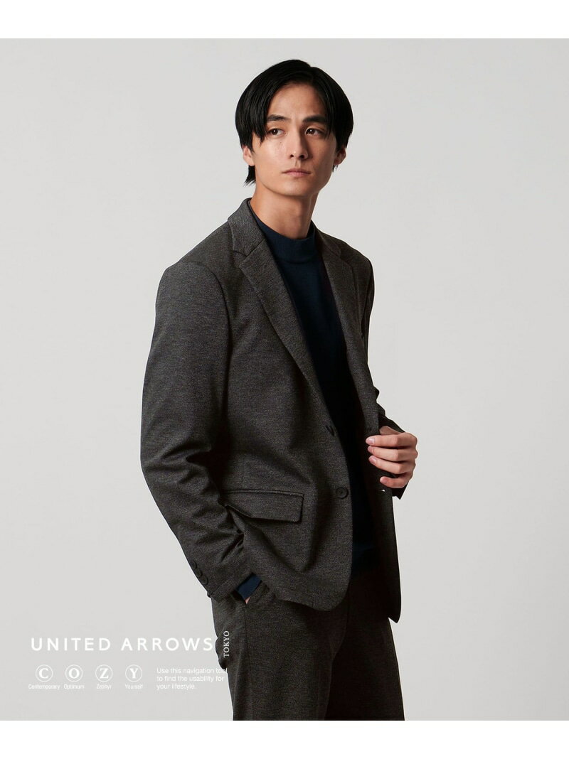 UNITED ARROWS シャークスキン ジャージ UA COZY ウォッシャブル ストレッチ 防しわ ユナイテッドアローズ スーツ・フォーマル スーツジャケット グレー ネイビー【送料無料】