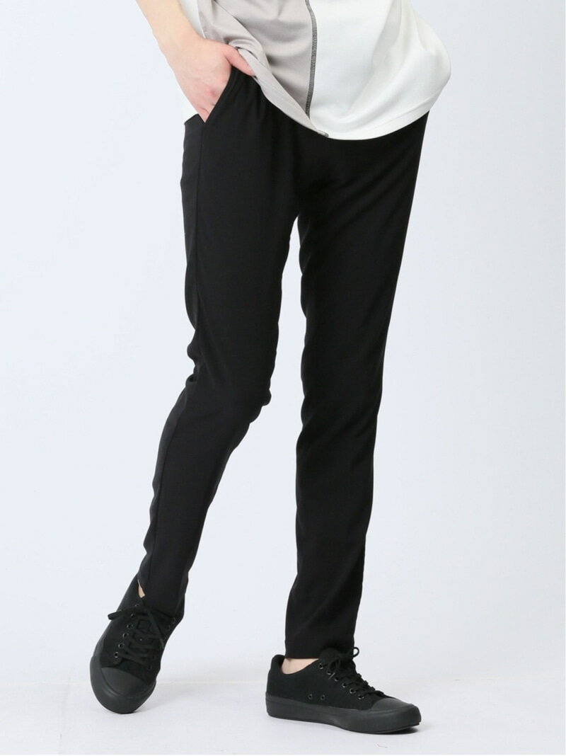 【SALE／33%OFF】m.f.editorial 接触冷感ストレッチ トラウザースキニーパンツ ヘリンボン メンズ パンツ ボトム ストレッチ 伸びる カジュアル ビジネス 通勤 仕事 ジャケパン ジャケスラ タカキュー パンツ チノパンツ ブラック ベージュ【RBA_E】【送料無料】