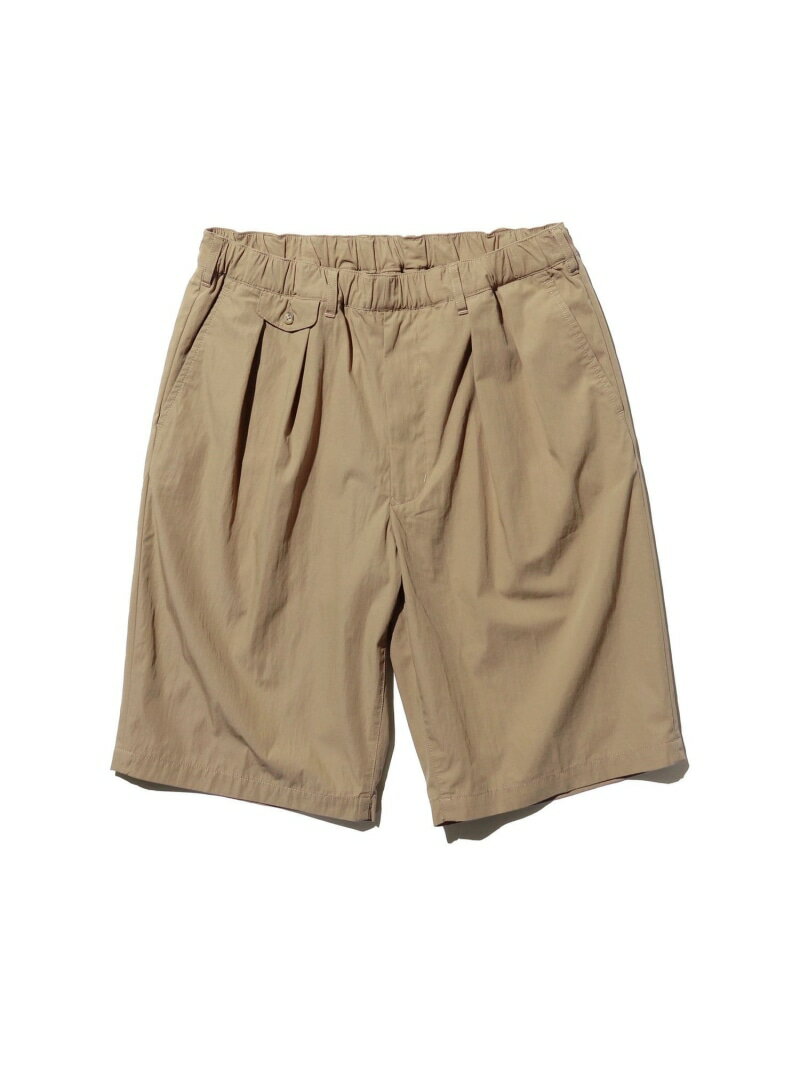 BEAMS PLUS BEAMS PLUS|2プリーツ コンフォートクロス リラックス ショーツ ビームス メン パンツ その他のパンツ カーキグリーン【送料無料】