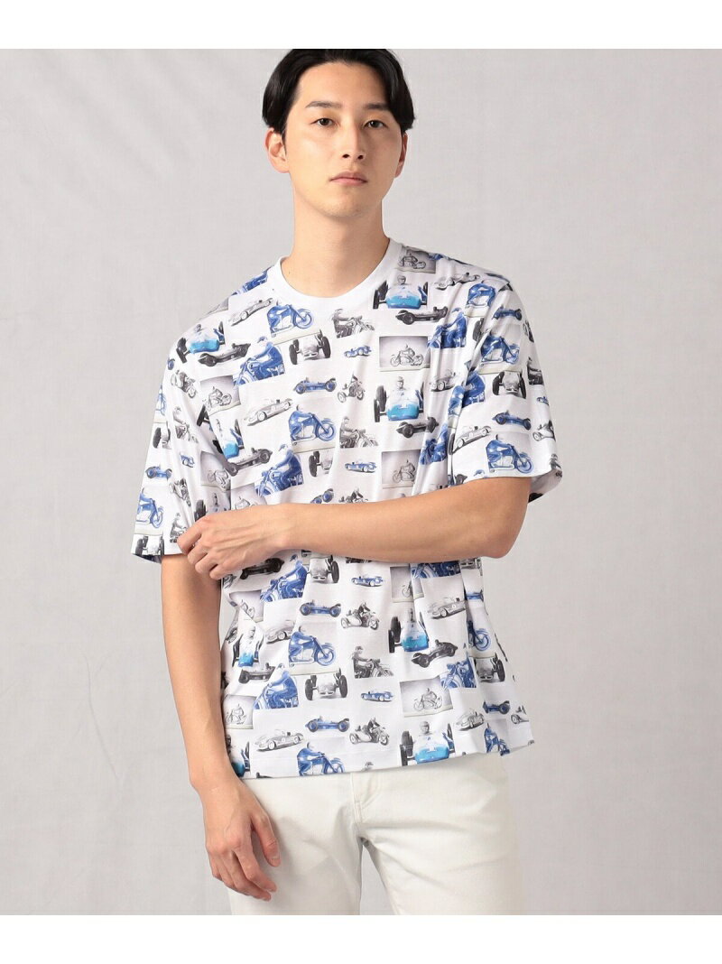 楽天Rakuten Fashion Men【SALE／46％OFF】COMME CA MEN 【ブリキのおもちゃ】 グラフィックプリントT コムサメン トップス カットソー・Tシャツ ホワイト グレー【RBA_E】【送料無料】