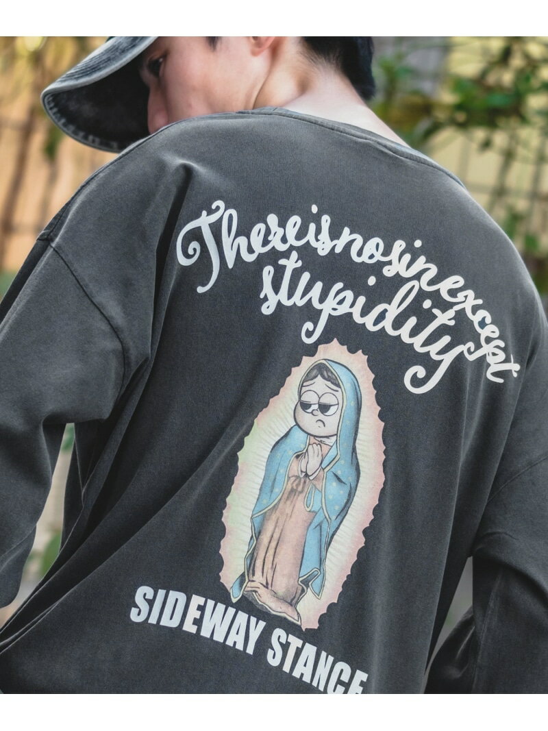 【SALE／18%OFF】SIDEWAY STANCE SIDEWAY STANCE サイドウェイスタンス ヴィンテージ加工 マリアプリント 長袖Tシャツ インプローブス トップス カットソー・Tシャツ【RBA_E】【送料無料】