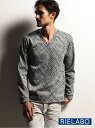 NICOLE CLUB FOR MEN 【RIELABO】アラカルトパターンドレスVネックカットソー ニコル トップス その他のトップス レッド【送料無料】