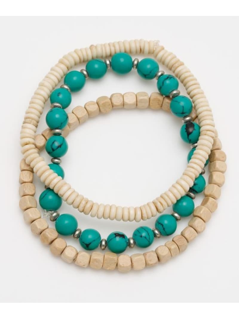 チャイハネ マルココMEN'Sセットブレスレット アミナコレクション アクセサリー・腕時計 ブレスレット・バングル ホワイト ブルー