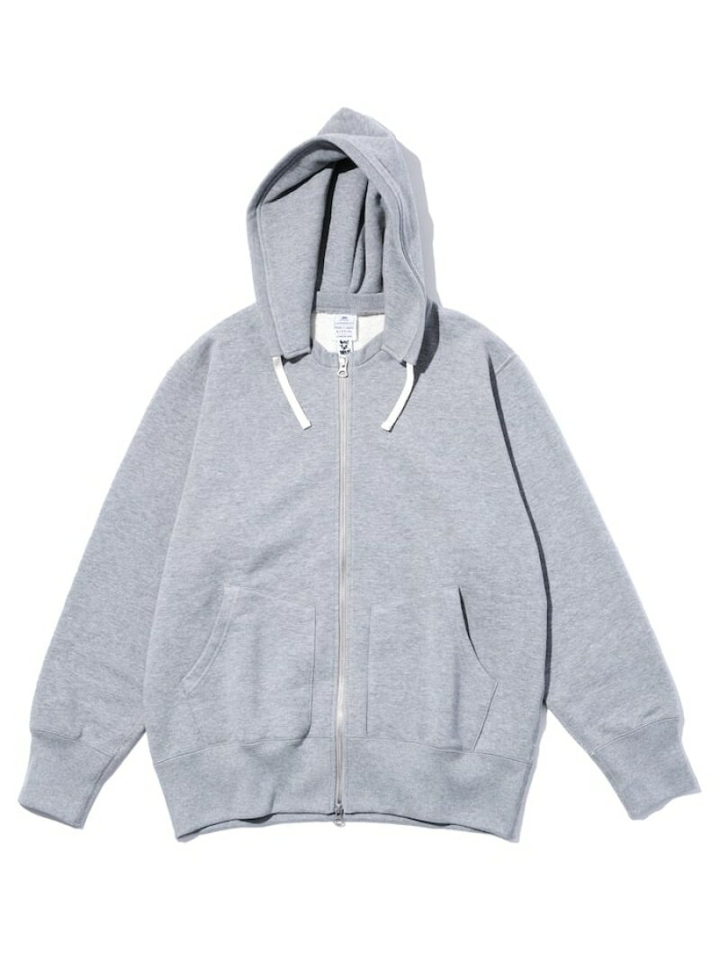 LOOPWHEELER×LOWERCASE×POGGYTHEMAN 別注 ZIP HOODIE フリークスストア トップス パーカー・フーディー グレー【送料無料】