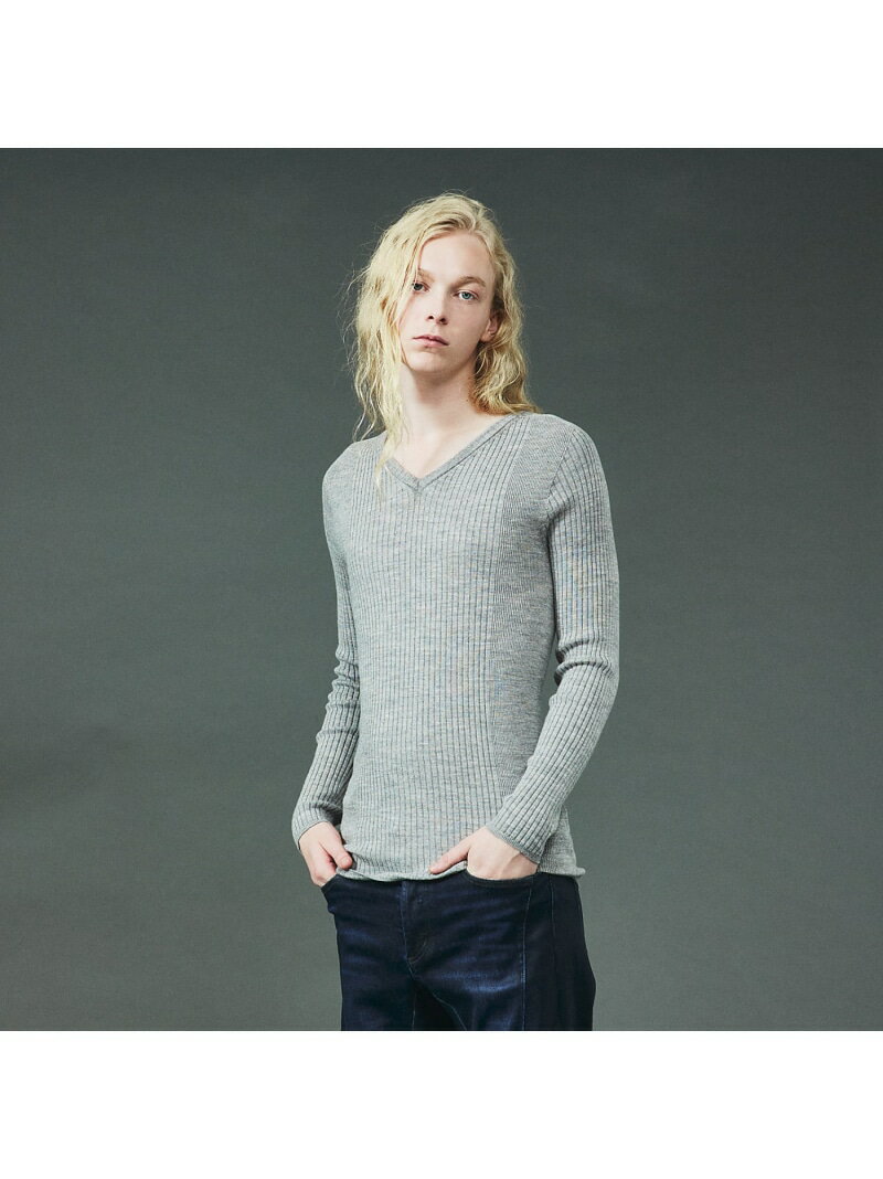 5351POUR LES HOMMES 【定番人気】ホールガーメント Vネックニット ゴーサンゴーイチプールオム トップス ニット レッド グレー ブラック【送料無料】